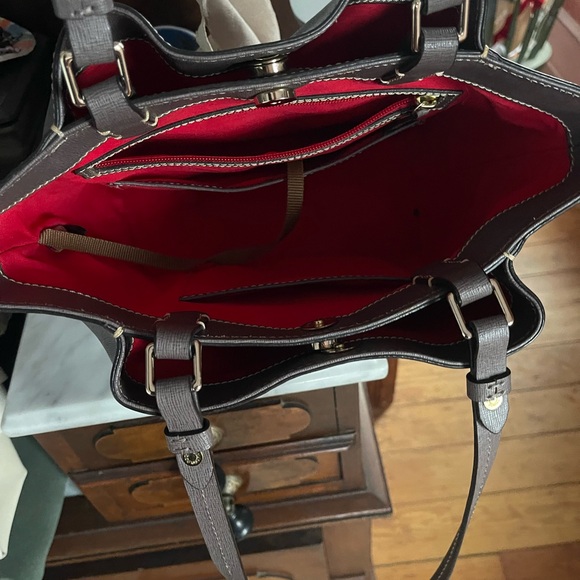 Dooney & Bourke Dark Brown Tote - Picture 3 of 6